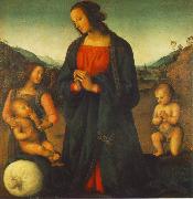 Madonna, an Angel and Little St John Adoring the Child (Madonna del sacco) R